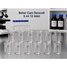 Labolist Beher Cam Dereceli 5 ml  12 Adet