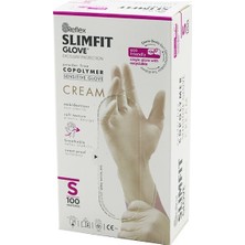 TKÇ Reflex Slimfit Glove KOD-030 S Krem Pudrasız Muayene Eldiven 100LÜ