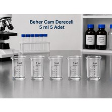 Labolist Beher Cam Dereceli 5 ml  5 Adet