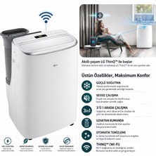 Lg Akıllı Telefon Tablet Bağlantılı Taşınabilir Kilima- 9000 Btu A+ Inverter Wi-Fi Kontrollu  Akıllı - Portatif Mobil Klima - PA11WS