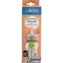 Dr Brown's DB91740 Dr Browns Options+ Geniş Ağız Antikolik Cam Biberon 270 ml 0+ Ay (4 Adet)