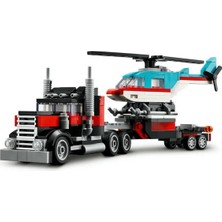 AyrStore Buğz LEGO Flatbed Truck With Helikopter