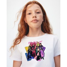 Ciro Kids %100 Pamuk'lu Manifest Grubu Tasarım Baskılı Kız Çocuk T-Shirt ( 4- 14YAŞ )