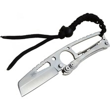 TKÇ Gear Hit Cutter TX01 Outdoor Kamp Bıçağı Metal 19 cm - Ipli Sap, Kılıflı