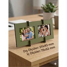Mu Art Ahşap Ahşap Fotoğraf Çerçevesi Masaüstü Resim Çerçevesi Ayaklı 21X9 cm