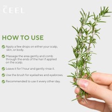 TeknoKapsül The Ceel Biberiye Yağı Saçlar, Organik Saç Uzatma, Vegan, Saç Güçlendirme Yağı, Kuru Cilt, Kirpik V