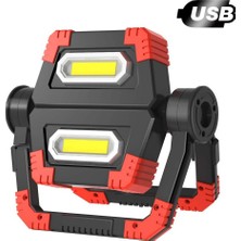 TKÇ Br S100 30W Cob LED USB Projektör El Feneri