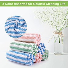 TeknoKapsül Mikrofiber Temizleme Bezleri, 6 Adet Süper Emici Mikrofiber Temizleme Bezi, Yeniden Kullanılabilir