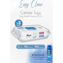 TeknoKapsül Yüzey Temizlik Havlusu Çamaşır Suyu Katkılı 100' Lü x 3 Adet Toz Kovar