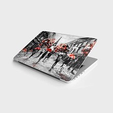 TeknoKapsül Laptop Bilgisayar Notebook Pc Kaplama Etiketi Eyfel Yağlıboya