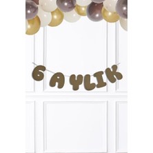 TeknoKapsül 6 Aylık Banner Yarım Yaş Partisi 6 Aylık Yazılı Banner Süs