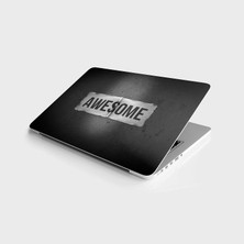 TeknoKapsül Laptop Bilgisayar Notebook Pc Kaplama Etiketi Awesome