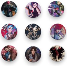 TeknoKapsül 9 Adet Arcane Jinx Temalı Rozet 44 Mm, 684984684918564