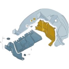 TeknoKapsül Motor Yan Muhafaza Sol Parça Plastik 1J0825245E Vw Golf 4 1998-2004