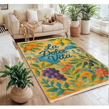 Vivense La Dolce Vita Baskılı Dokuma Taban Halı, 309 Yng, 60X120 cm