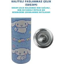 TeknoKapsül 600ML Temalı Pipetli Kilitlenebilir Kapak Paslanmaz Çelik Termos Matara