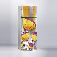 TeknoKapsül Buzdolabı Kaplama Dolap Kaplama Etiketi 3D Flowers