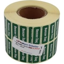 TeknoKapsül Benzer Etiketi 30MM x 10MM 5000 Adet Kuşe Rulo Etiket