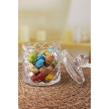 TeknoKapsül Lüx Kristal Büyük Cam Şekerlik & Cam Lokumluk, Kesme Cam Lüx Şekerlik 13CM*7.8CM - 06637