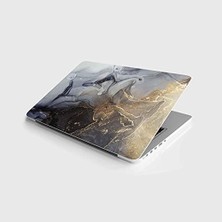 TeknoKapsül Laptop Notebook Pc Kaplama Etiketi Soyut Altın