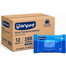 Empressco Canped Yetişkin Vücut Temizleme Islak Mendil Havlu 24 Yaprak Seyahat Boy 12 Li Set (288 Yaprak) - Fiyatı, Yorumları