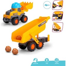 TeknoKapsül Dickie Toys, 204119007, Abc Tracey Trailer, Serbest Tekerlekli Digger, Hareketli Kürek, Kask Korna,