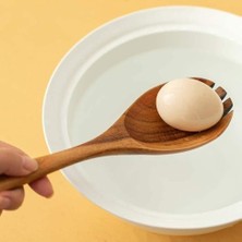 TeknoKapsül Doğal Akasya Ağacından El Oyması Servis Çatalı 26CM | Antibakteriyel, Dayanıklı Çevre Dostu Ahşa