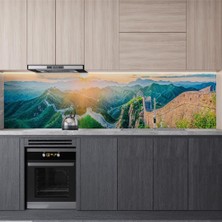 TeknoKapsül Mutfak Tezgah Arası Folyo Kaplama Folyosu Çin Seddi 60X400 cm
