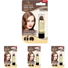 TeknoKapsül Grey Hair -Up Stick No: 05 Brown - Beyaz Saç Kapatıcı - Kahverengi (4 Paketi)