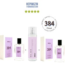 Bargello 384 + 384 Edp 100 ml Kadın Parfüm Set Floral / Body Mist No:384 Kadın Edt 210 ml Floral -mnms50384