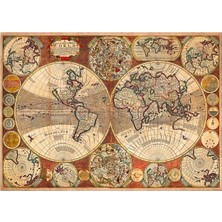 TeknoKapsül Focus 1000 Parça - Old Map (Eski̇ Dünya Hari̇tasi)