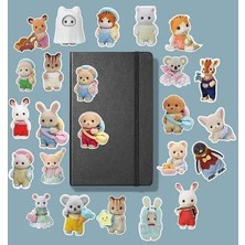 TeknoKapsül Sylvanian Families Sticker Paketi/bullet Journal Defter Çıkartma Ajanda Laptop Etiket