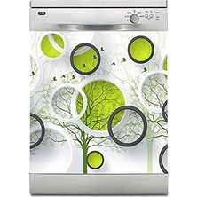TeknoKapsül Bulaşık Makinesi Kaplama Beyaz Eşya Kaplama Yeşil Yuvarlak