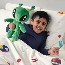 TeknoKapsül Aftonsparv 34 cm Yeşil Uzaylı Alien Yumuşak Peluş Oyuncak