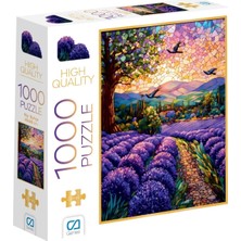 TeknoKapsül Mor Bahçe 1000 Parça 2,2mm Kalınlık 48X68CM Profesyonel Hobi Puzzle Yapboz Serisi