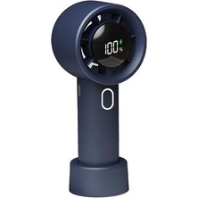TeknoKapsül Cırak Turbo El Vantilatörü 100 Kademeli Ayarlı Güçlü Rüzgar Taşınabilir Fan LED Ekranlı Usb-C Şarjl