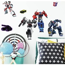 TeknoKapsül RMK4231SCS Transformers All Time Favorites Peel And Stick Duvar Çıkartmaları, Mavi, Kırmızı, Sarı