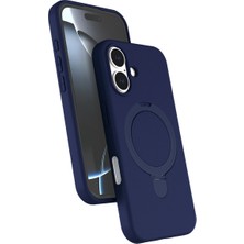 Renas Store Iphone 16 Plus Regal Magsafe Standlı Kapak - Lacivert