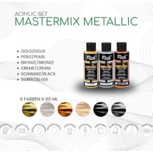 TeknoKapsül Mastermix Akrilik Boya 60 cc 6 Lı Metalik Renkler