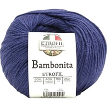 Etrofil Bambonita 75400 Derin Mavi 100 gr 250 mt Örgü Ipi