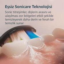 TeknoKapsül Türk Sonicare 3100 Sonic Şarjlı Fırçası 2'li Paket, Siyah Toz Pembe, 5 Kat Plak Temizliği, B