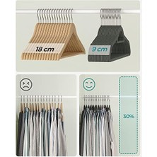 TeknoKapsül Kadife Elbise Askısı 20'li Set Kaymaz Küçük Bağlantı Demiri 360° Dönen Kanca 0,6 cm Kalın Yerden Ta