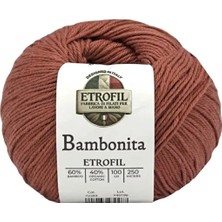 Etrofil Bambonita Tarçın Bakır 100 gr 250 mt Örgü Ipi