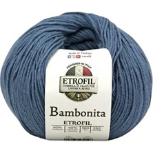 Etrofil Bambonita Gökyüzü Mavisi 100 gr 250 mt Örgü Ipi