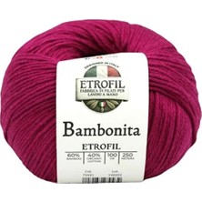 Etrofil Bambonita Fuşya 100 gr 250 mt Örgü Ipi