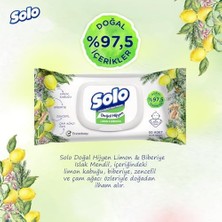 TeknoKapsül Solo Doğal Hijyen Islak Mendil Limon & Biberiye 3X50