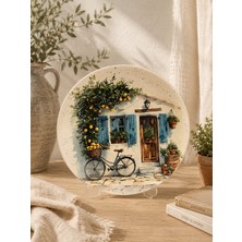 Baykuşca 24 cm Dekoratif Duvar Tabağı | Limon Ağacı Köy Evi | Vintage Provence Tarzı | Ev Hediyesi