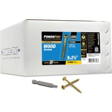 TeknoKapsül Power 967776 Ahşap Vidalar, 9 x 2-1/4 Inç, Dış Mekan Güverte Vidaları, Paslanmaya Dayan
