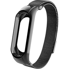 TeknoKapsül Mi Band 3 Için Kordon Milanese Loop Siyah