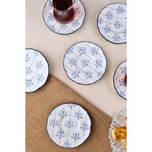 TeknoKapsül Tabakevi Tabak Evi Porselen Audrey Çay Tabak Takımı 12CM 6 Parça FLY6ÇTPRS1209